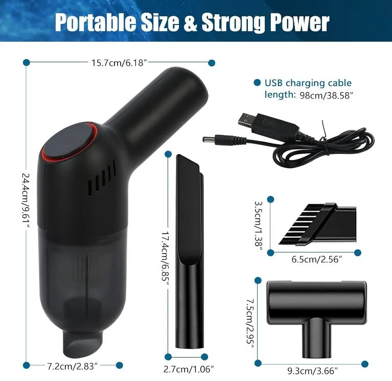 🚗✨ ¡Aspiradora Inalámbrica para Auto! | Limpieza Compacta y Potente - Imagen 4