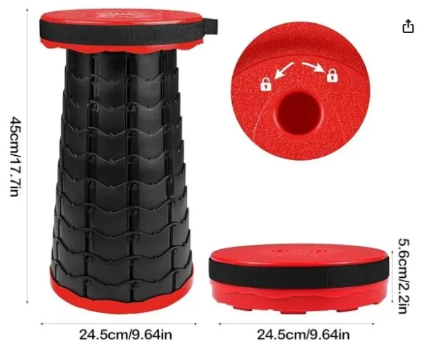 🪑 Taburete Telescópico Plegable Portátil para Camping y Pesca - Imagen 3