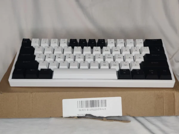 Teclado Mecánico Compacto Blanco y Negro, Retroiluminado - Imagen 8